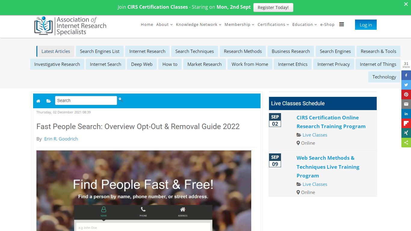 Fast People Search: Overview Opt-Out & Removal Guide 2022 - AOFIRS